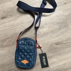MZ Wallace Blue Quilted Crossbody Bag